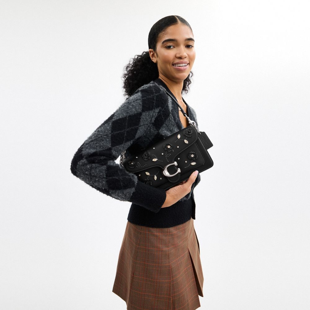 COACH®,Tabby Shoulder Bag 26 With Crystal Embellishment,,Detail View