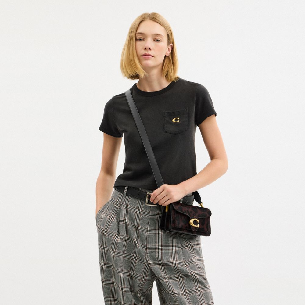 Coach Tabby Shoulder Bag 20 In Haircalf With Leopard Print