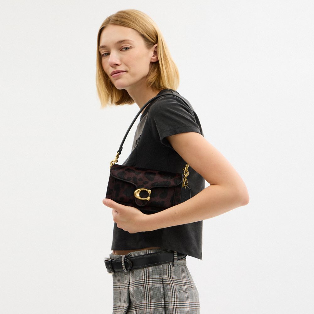 Coach Tabby Shoulder Bag 20 In Haircalf With Leopard Print