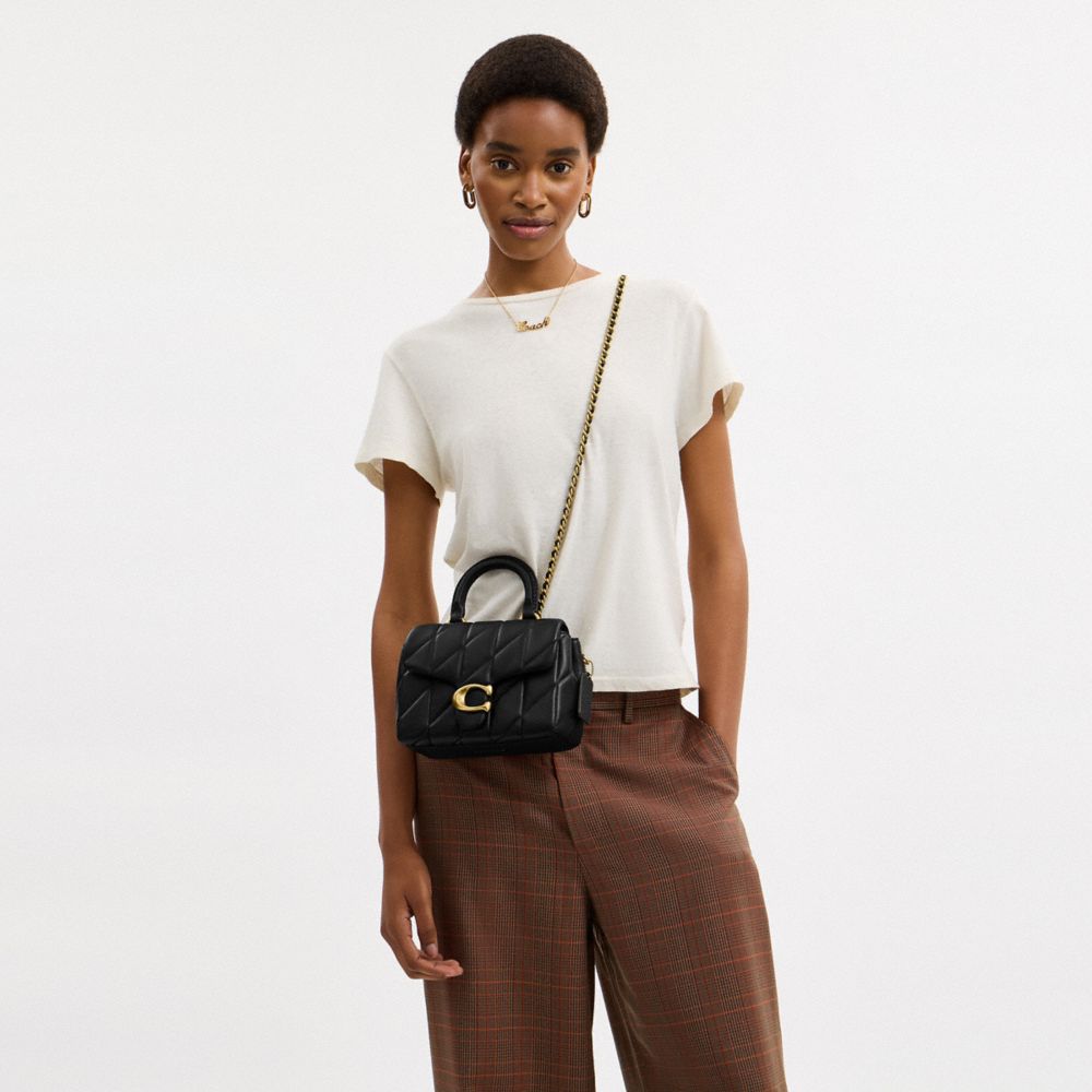 Coach Tabby Top Handle Bag With Quilting In Multi