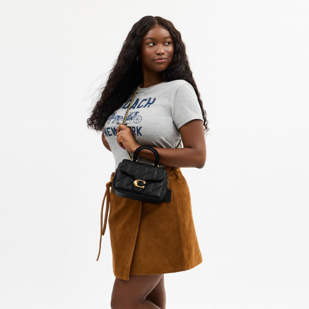 Женские сумки Coach Tabby Top Handle Bag With Quilting — фото 8