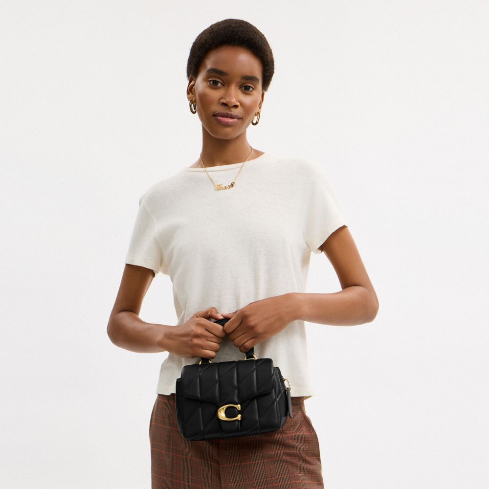 Coach Tabby Top Handle Bag With Quilting In Multi