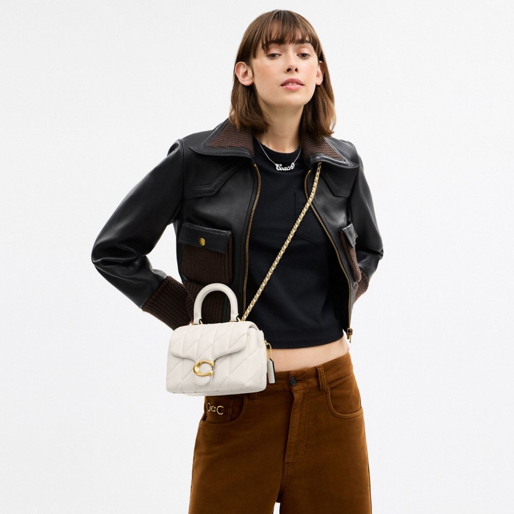Coach Tabby Top Handle Bag With Quilting In Multi