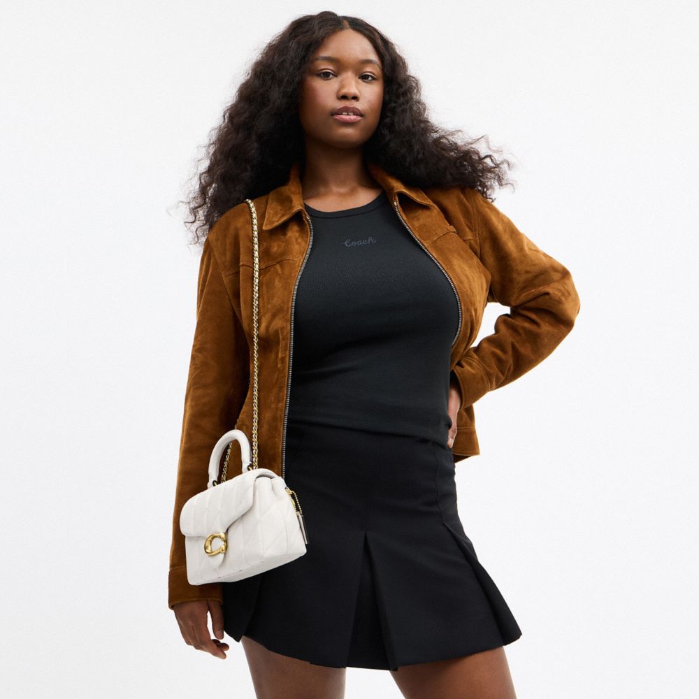 Coach Tabby Top Handle Bag With Quilting In Multi