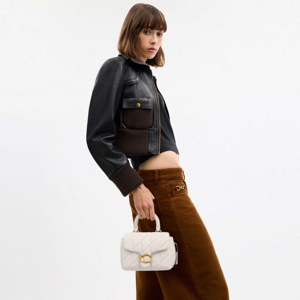 Coach Tabby Top Handle Bag With Quilting In Multi