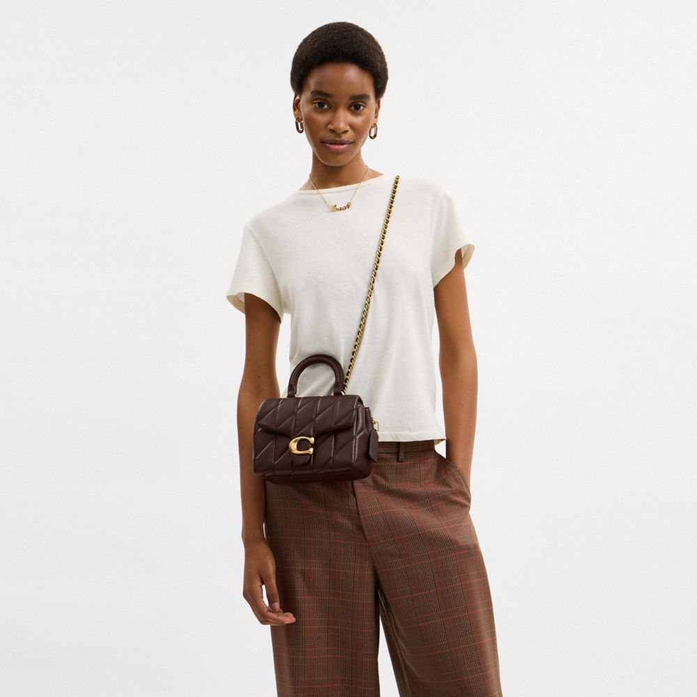 Coach Tabby Top Handle Bag With Quilting In Multi