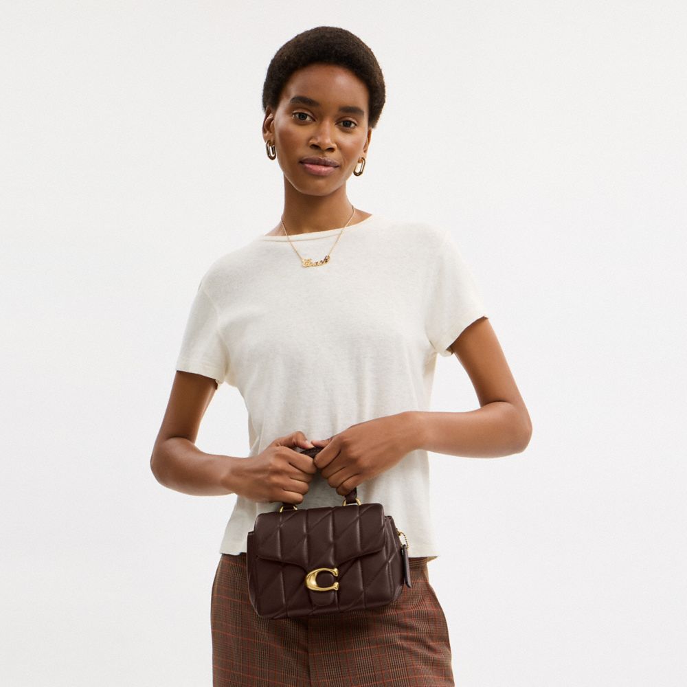Coach Tabby Top Handle Bag With Quilting In Multi