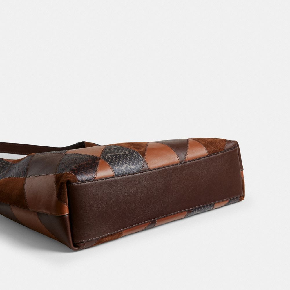 Coach Brooklyn Shoulder Bag 39 With Snakeskin Patchwork