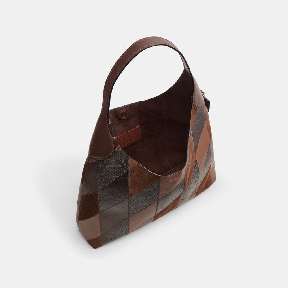 Coach Brooklyn Shoulder Bag 39 With Snakeskin Patchwork