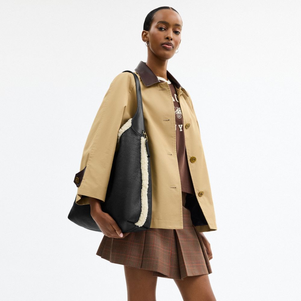 COACH®,Brooklyn Shoulder Bag 39 In Shearling,,Detail View