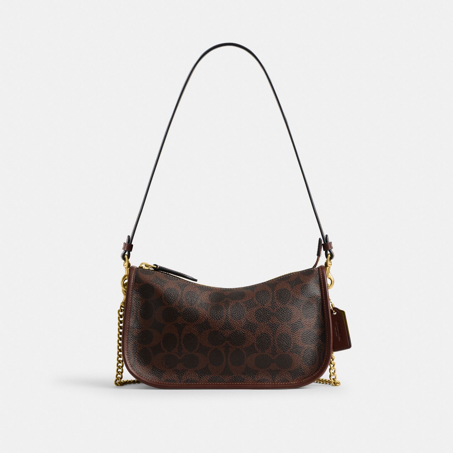 Женская сумка Coach Waverly Bag In Signature Canvas, цвет: Латунный / Кленовый — фото 1