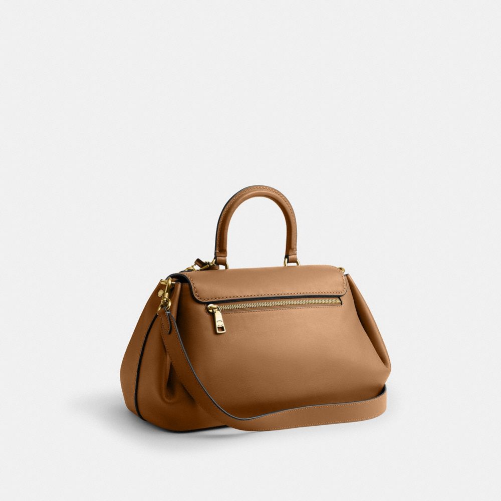 COACH®,スラウチー ローグ トップ ハンドル バッグ,ハンドバッグ＆サッチェルバッグ,ﾌﾞﾗｽ/ﾊﾆｰ ﾌﾞﾗｳﾝ ﾏﾙﾁ