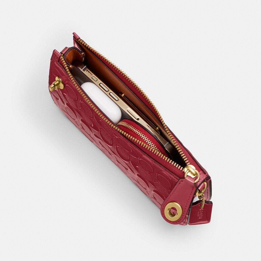 COACH®,Laiton/Rouge émail,Inside View,Top View