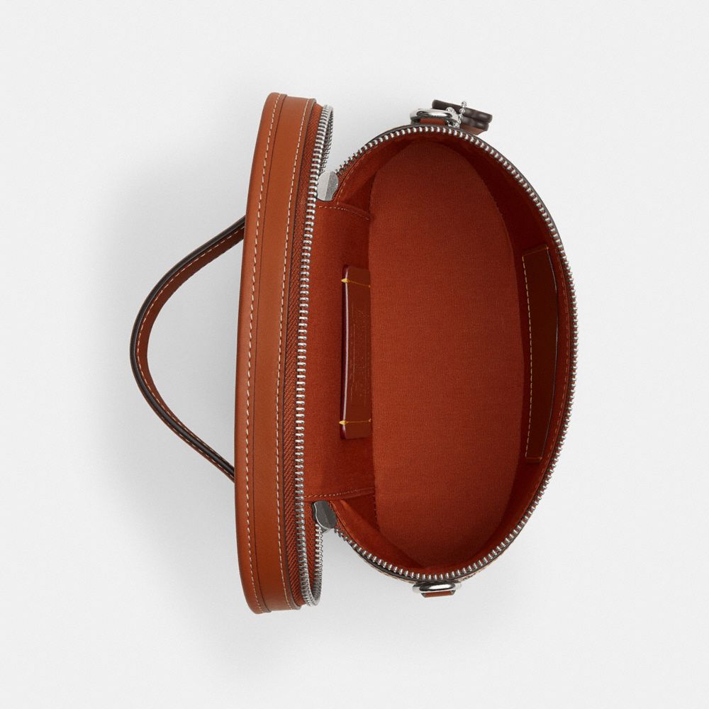 Coach Trail Bag In Crystal Signature Jacquard In Brown
