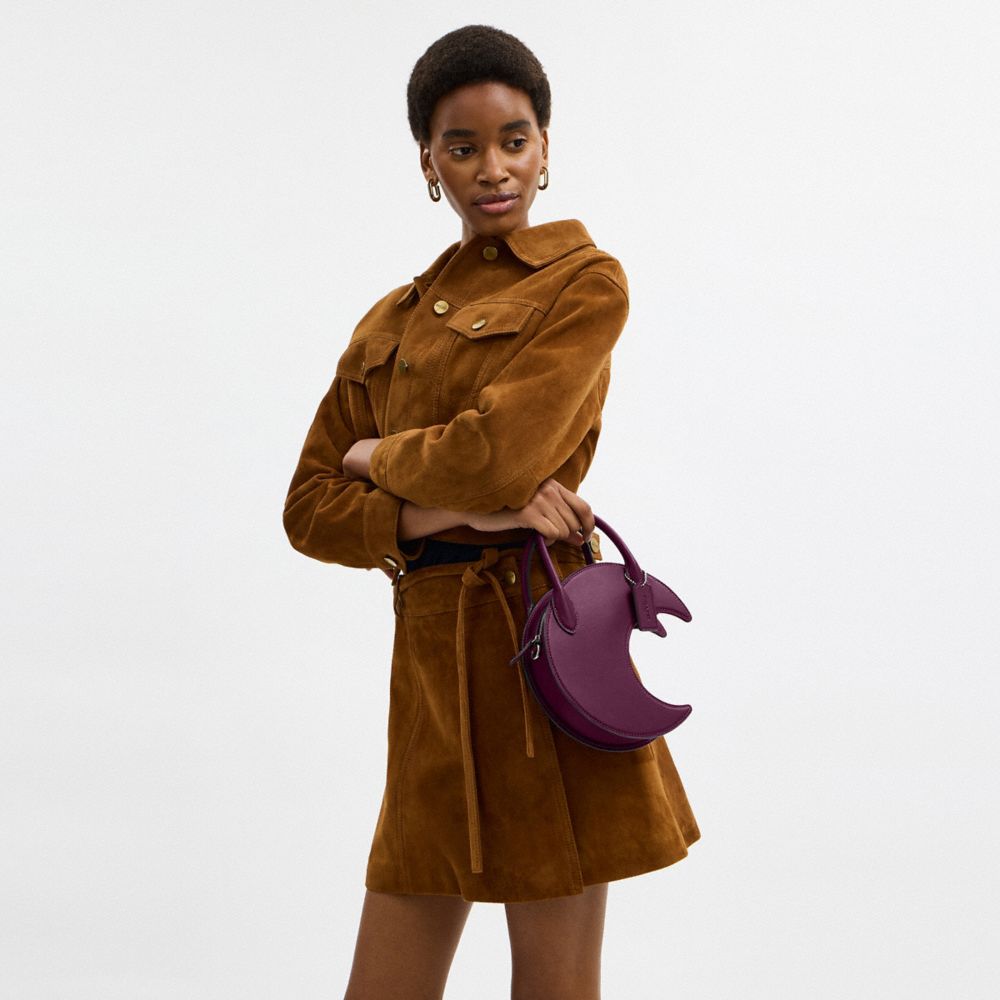 COACH®,Moon Bag,Purple,Detail View