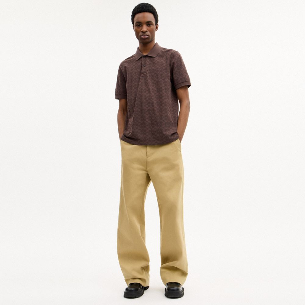 Мужские топы Coach Signature Polo In Organic Cotton — фото 2