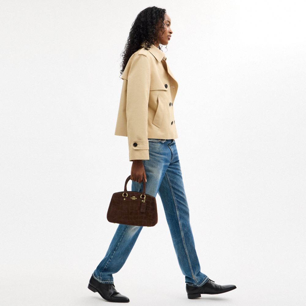 COACH®,Savannah Small Carryall Bag,Brown,Detail View