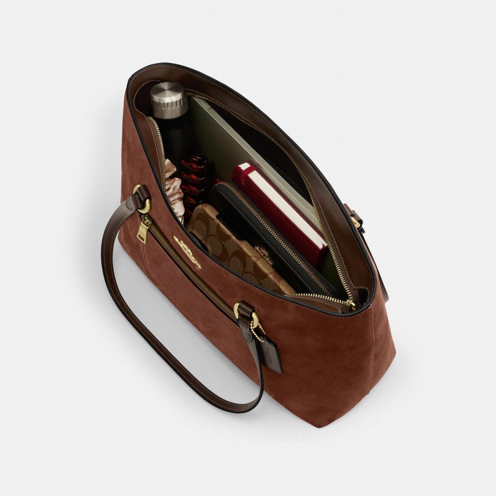 COACH®,Station Tote Bag,,Inside View,Top View