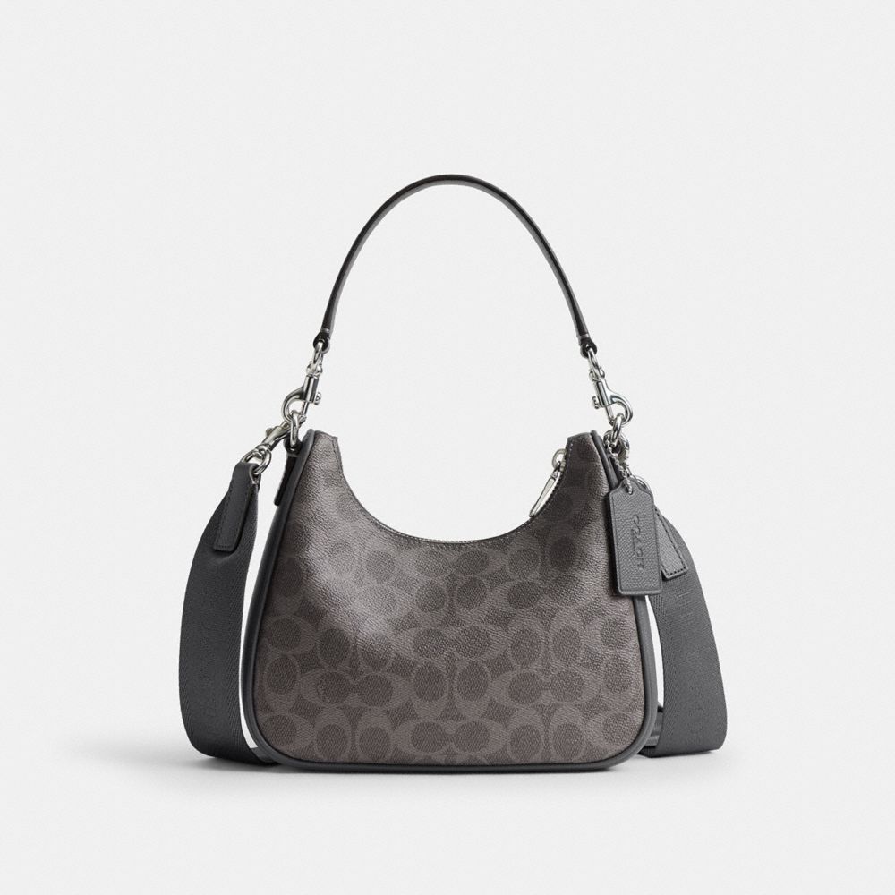 Coach Nolan Hobo Bag In Signature Canvas In Gray