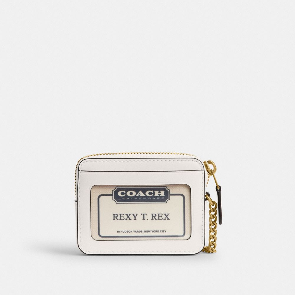 COACH®,Essential Chain Card Case With Sticker Print,,Back View