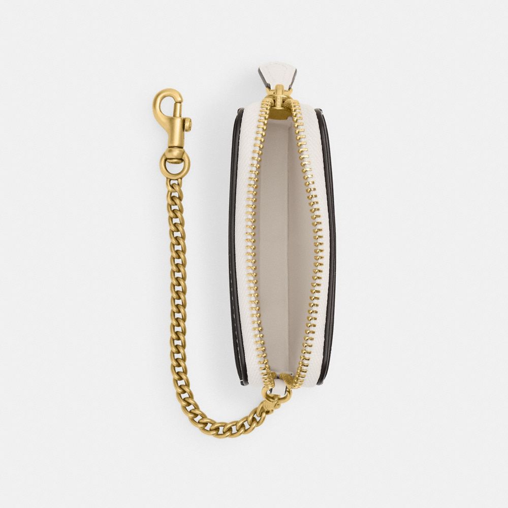 Coach Essential Chain Card Case With Sticker Print In Multi