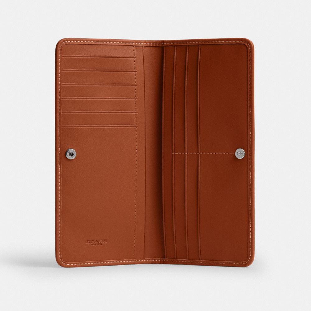 Coach Essential Slim Wallet In Crystal Signature Jacquard