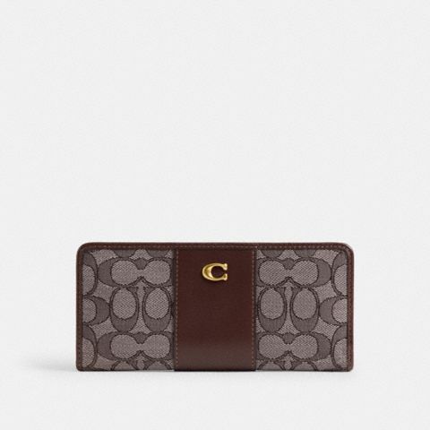 Coach Essential Slim Wallet In Signature Jacquard