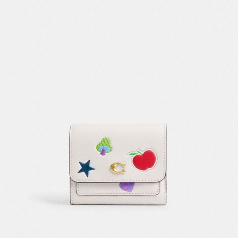 Женские кошельки Coach Mila Small Flap Wallet With Sticker Print