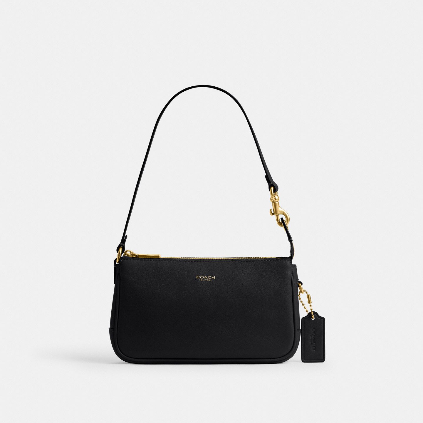 Женская сумка Coach Plaza Bag 18, цвет: Латунный / Чёрный — фото 1