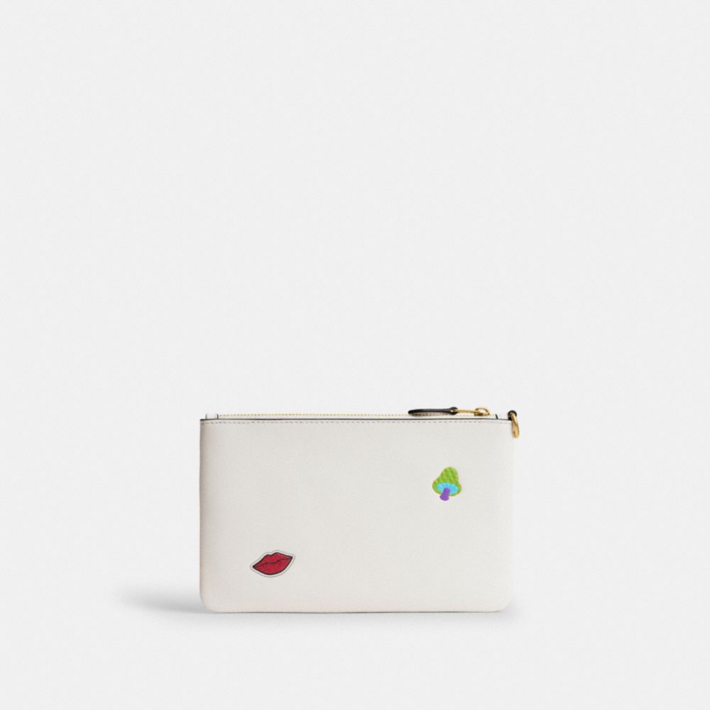 Coach Essential Small Wristlet With Sticker Print In Multi