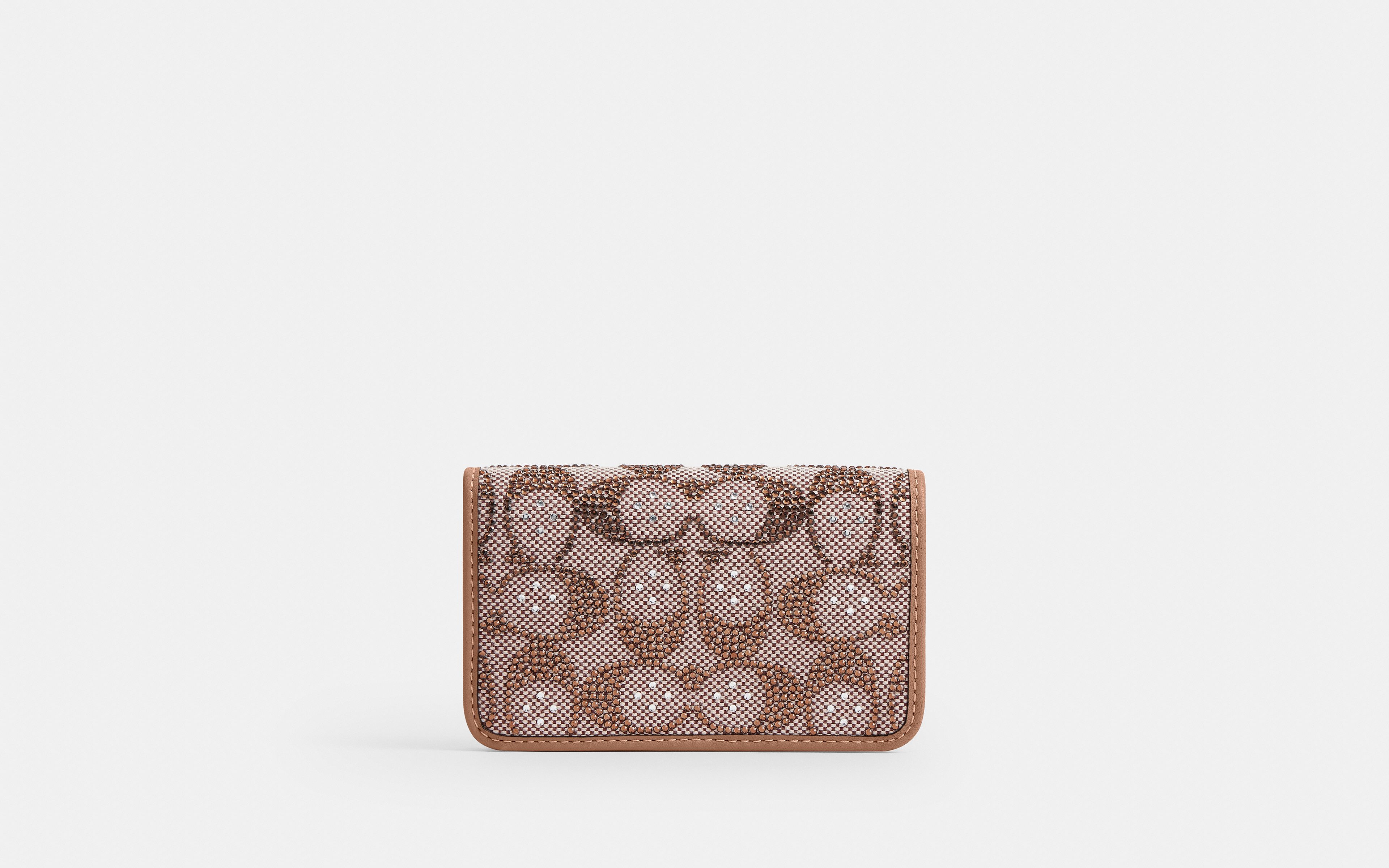 Essential Slim Card Case In Crystal Signature Jacquard