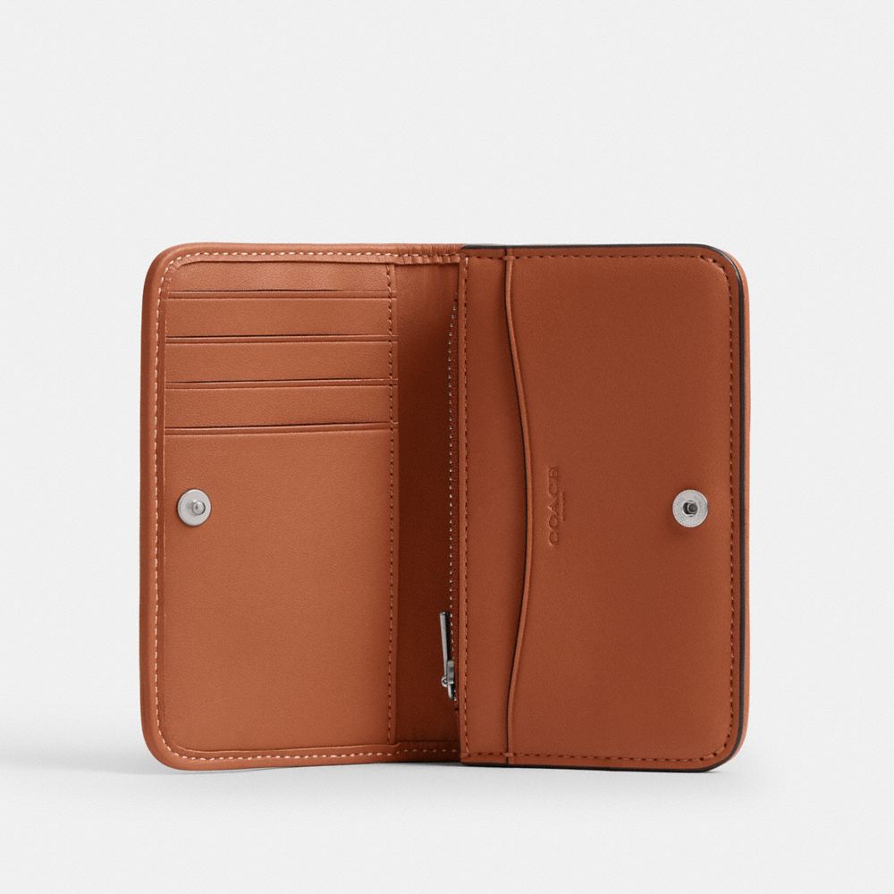 Coach Essential Slim Card Case In Crystal Signature Jacquard