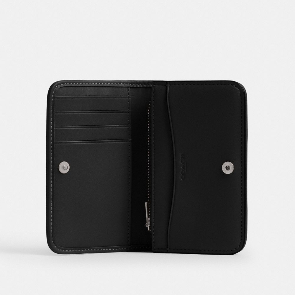 Coach Essential Slim Card Case In Crystal Signature Jacquard In Multi