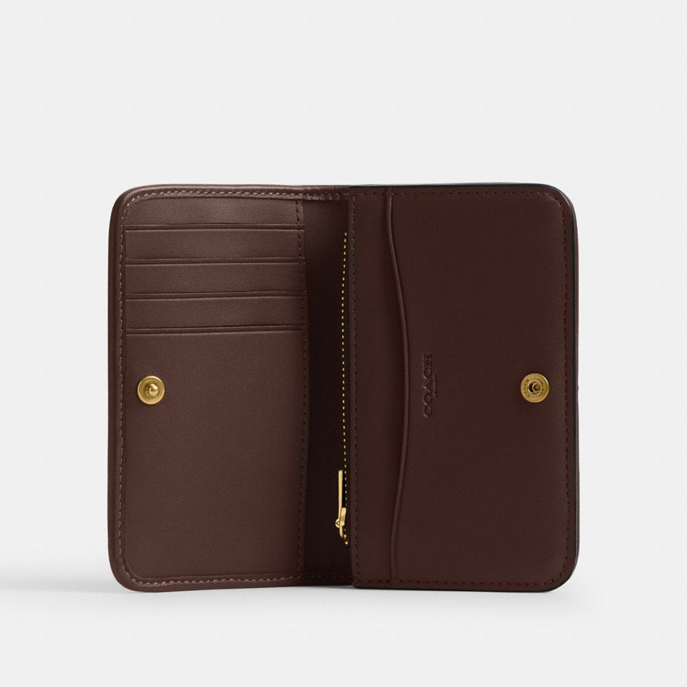 Coach Essential Slim Card Case In Signature Jacquard In Brown