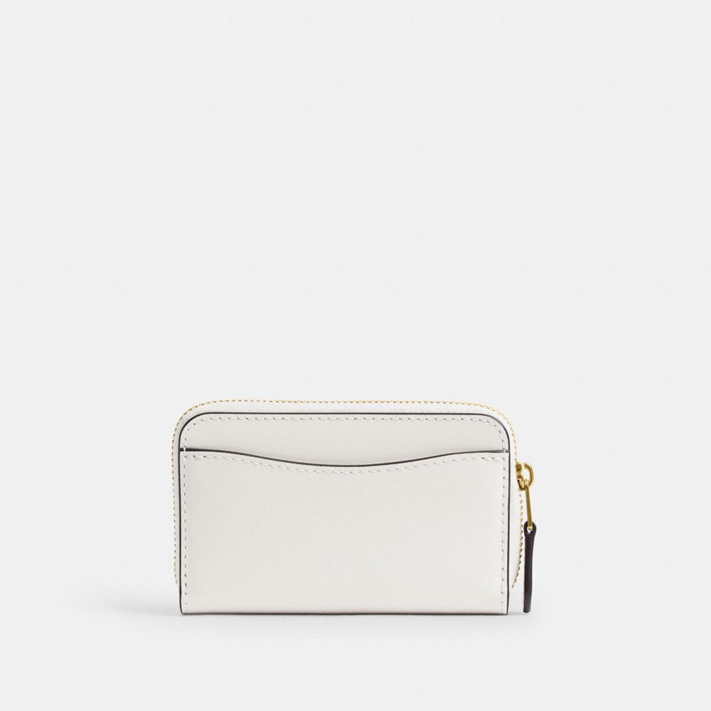 Coach Essential Small Zip Around Card Case With Sticker Print In Multi