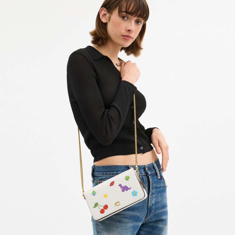 Coach Mila Crossbody Bag With Sticker Print In Multi