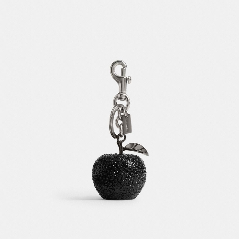 Coach Small Crystal Apple Bag Charm In Multi