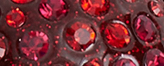 COACH®,Crystal Cherry Bag Charm,Bag Charm,Crystal,Resin,Metal Material,Plastic,Glitter,Embellished,Rhinestones,3D Embellis...,Maroon,Front View