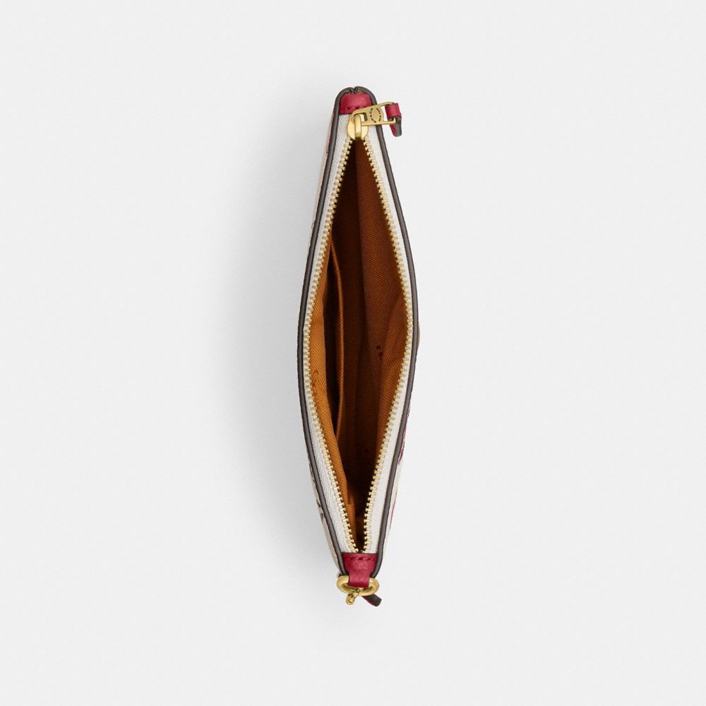 COACH®,Boxed Essential Small Wristlet With Cherry Print,,Inside View,Top View