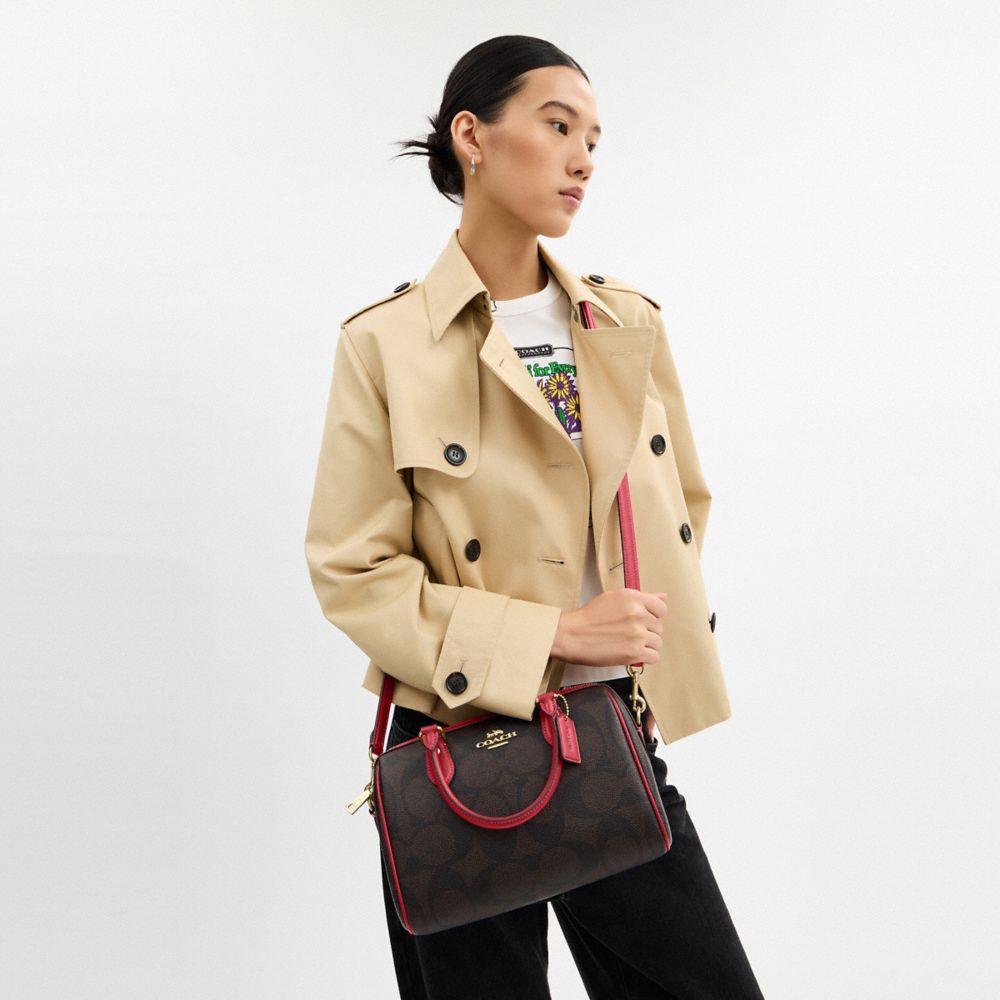 COACH®,Rowan Satchel Bag In Maxi Signature Canvas,