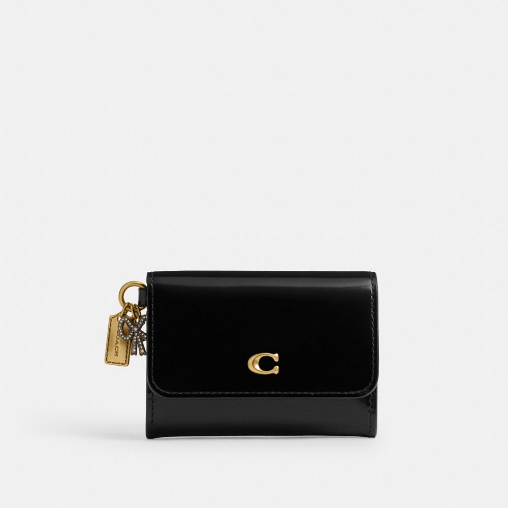 Coach Essential Flap Card Case With Charms In Multi