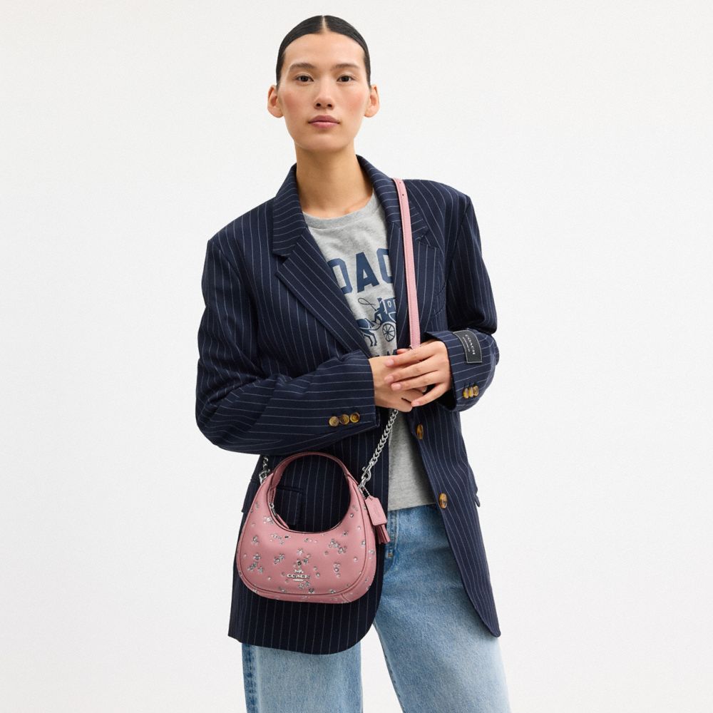 COACH®,Carmen Mini Crossbody Bag With Star Print,Blush