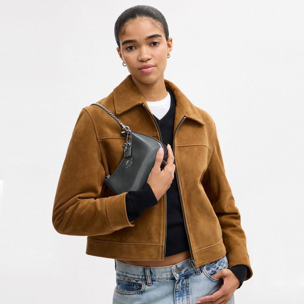 COACH®,Teri Mini Crossbody Bag,Gray,Detail View