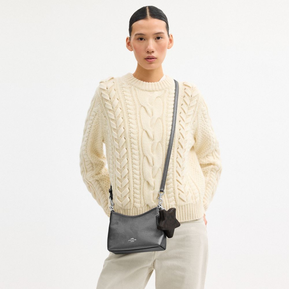 COACH®,Laurel Small Shoulder Bag With Star Charm,Gray