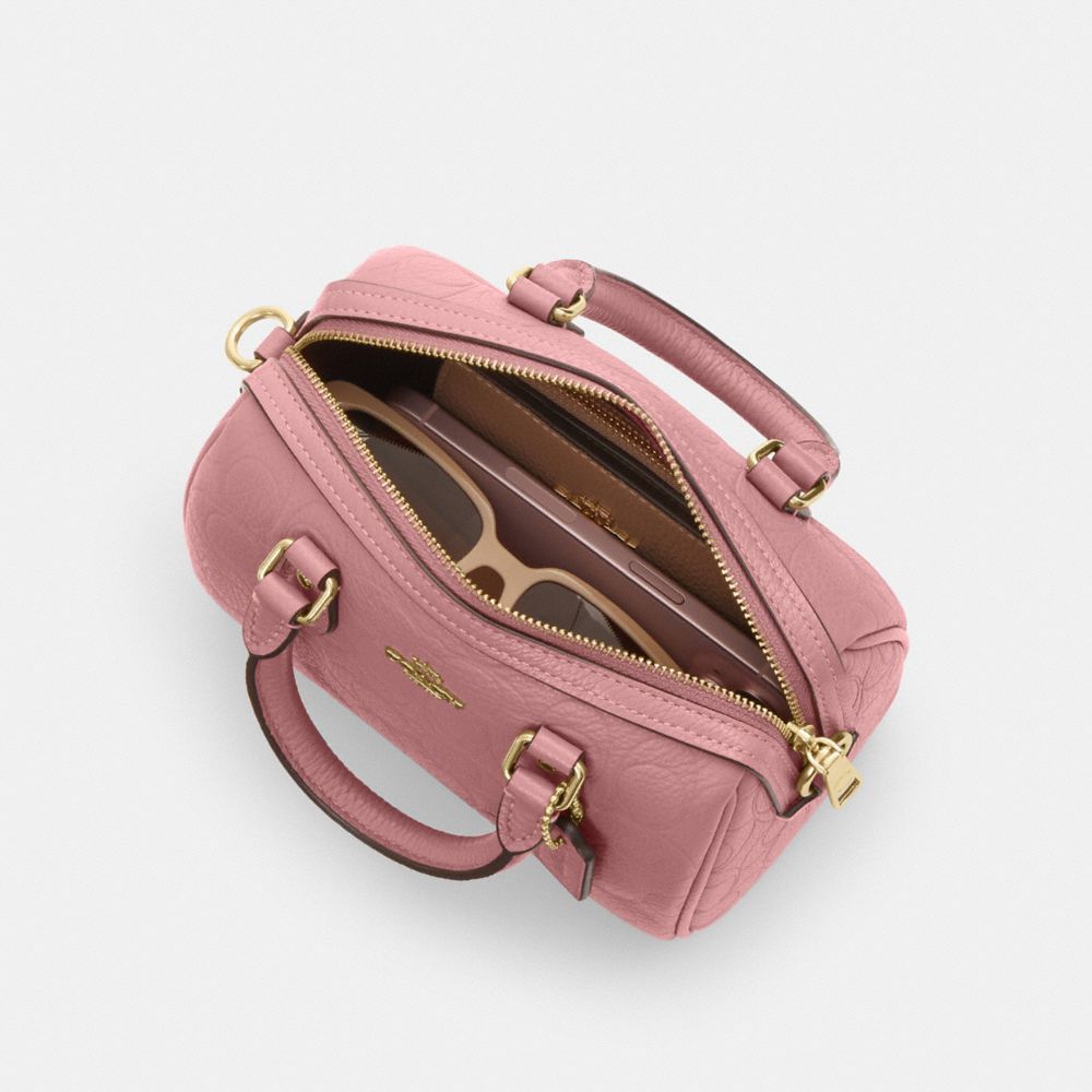 COACH®,ミニ ローアン クロスボディ バッグ・シグネチャー レザー,ミニバッグ&お財布ショルダー,ﾋﾟｵﾆｰ