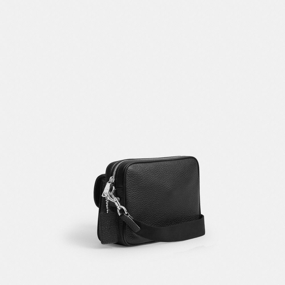 COACH®,Knox Camera Bag,Black,Angle View