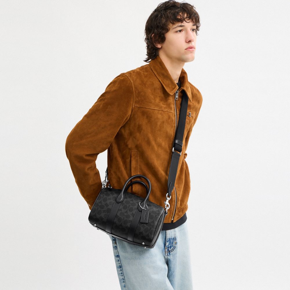 Coach Compass Bag 25 In Signature Canvas