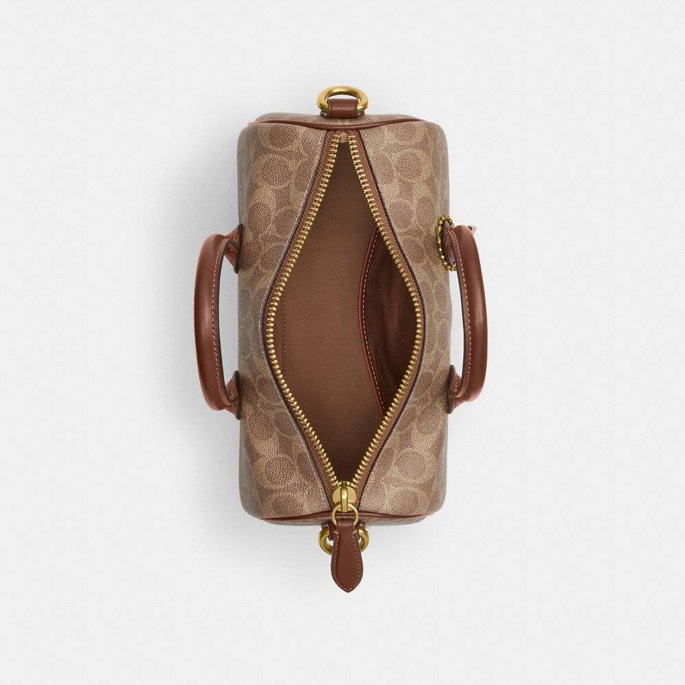 COACH®,SAC COMPASS 25 EN TOILE EXCLUSIVE,Bronzage multi,Inside View,Top View
