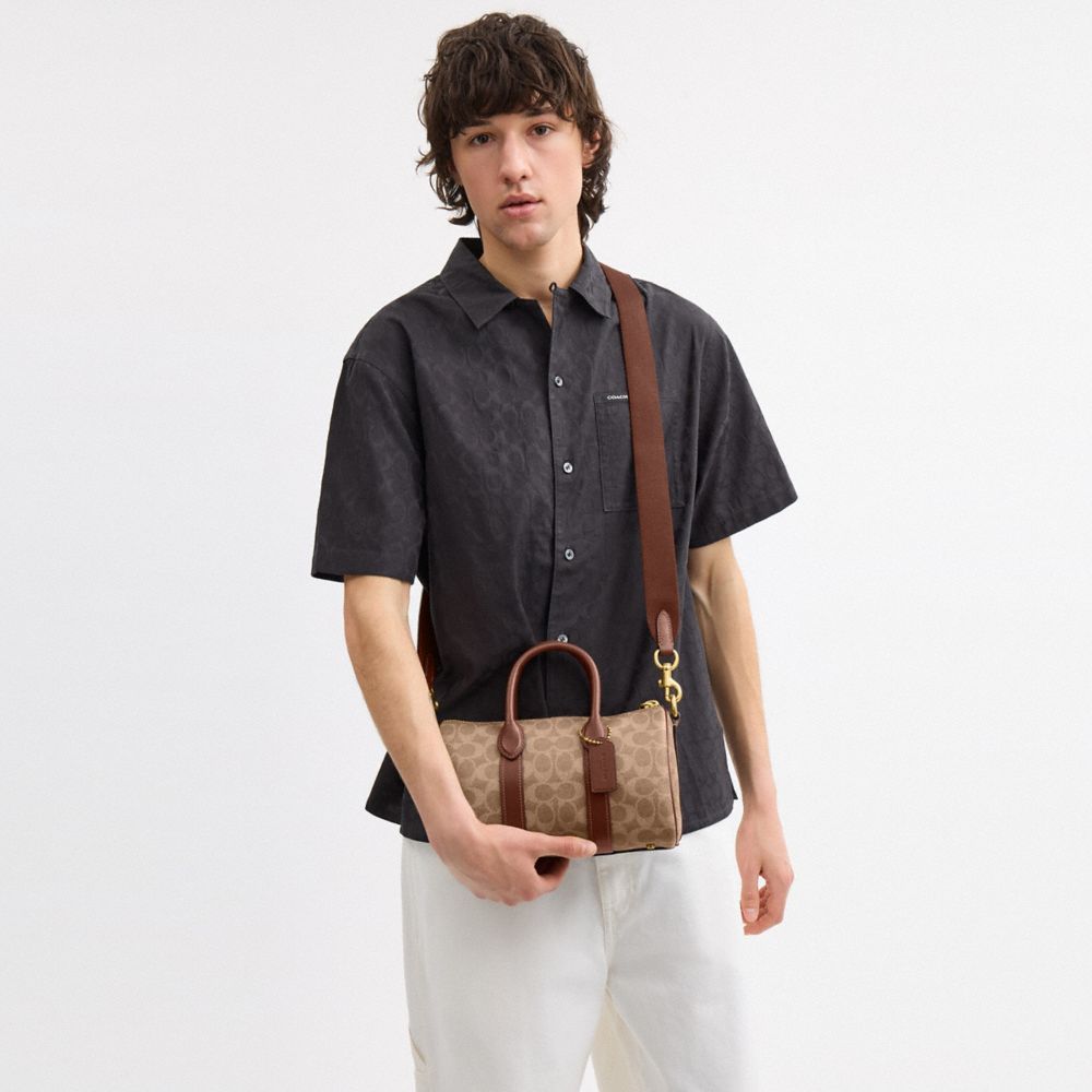 COACH®,SAC COMPASS 25 EN TOILE EXCLUSIVE,Bronzage multi,Detail View