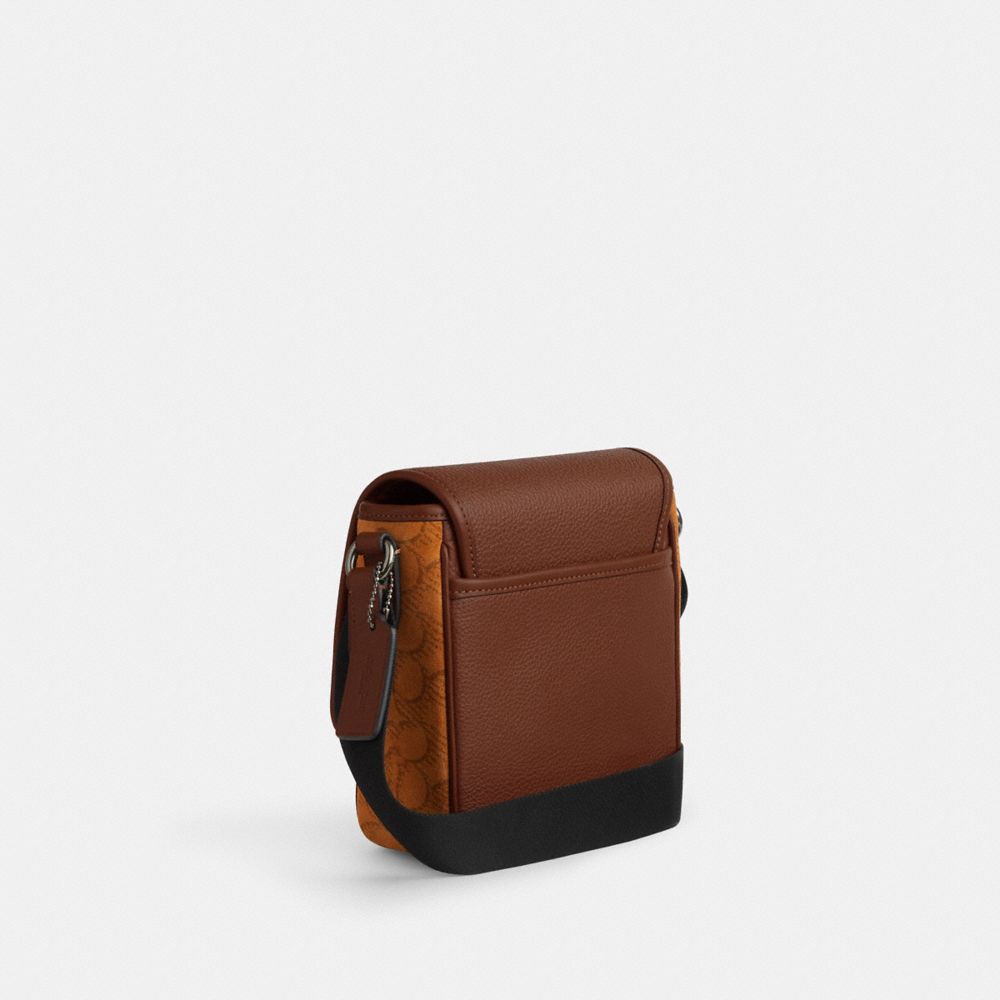 COACH®,Lucas Crossbody Bag In Signature Suede,,Angle View